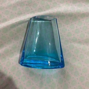 Blue glass vase/container